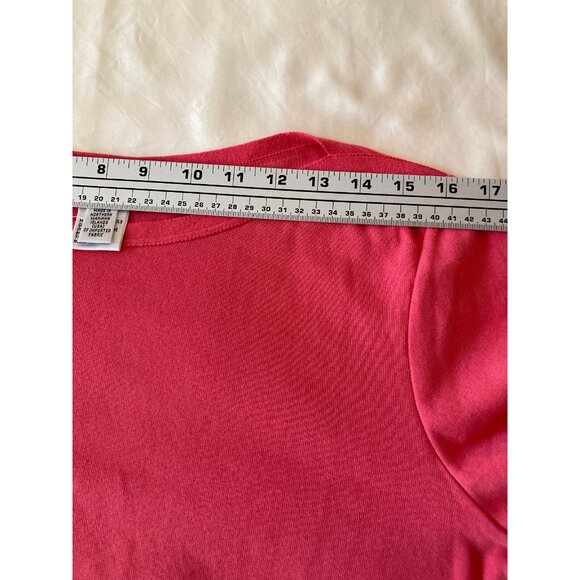 Talbots Vintage Pink Blouse Pullover Top Boat neck 3/4 Sleeves Petite L PL - Picture 12 of 13